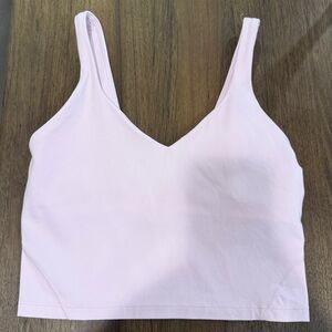 Lululemon Pink V-Neck Crop Top